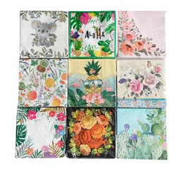 20Pcs/Pack DIY Creative Tissue Napkins Disposable Paper Towels Tissue Birthday Party Decoration Festive Handkerchiefs Decor