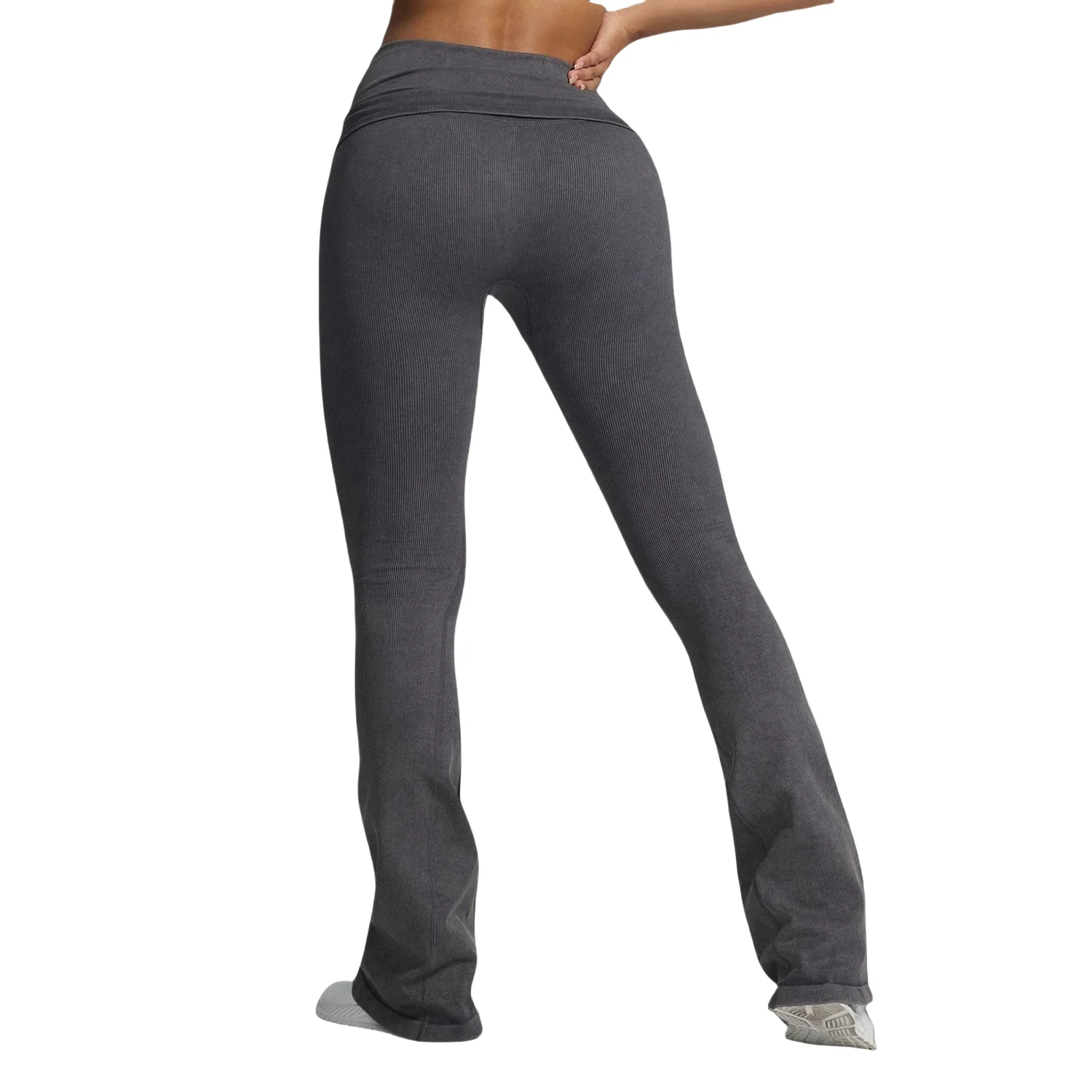 Women’s High Waist Flared Yoga Pants, Butt Lifting Bell-Bottom Leggings, Stretchy Breathable Workout Gym Fitness Trousers