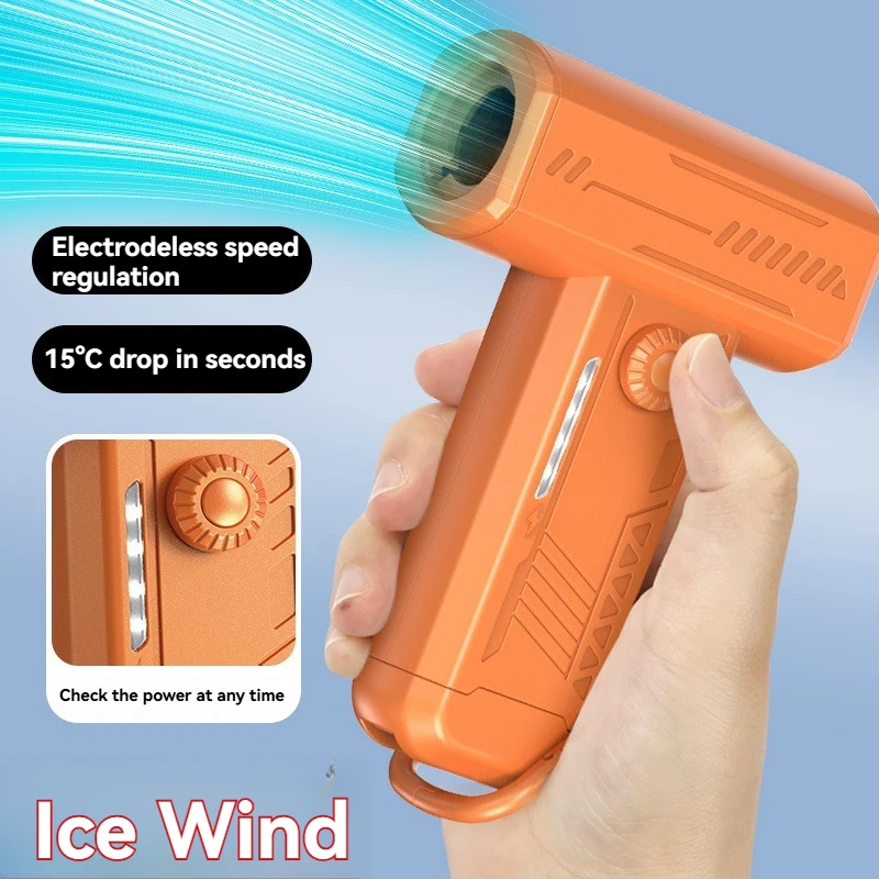 Новый высокоскоростной турбовентилятор, 130 000 об/мин, мини-ручной пылесборник со светодиодной подсветкой, портативный уличный вентилятор для кемпинга, мощное охлаждение