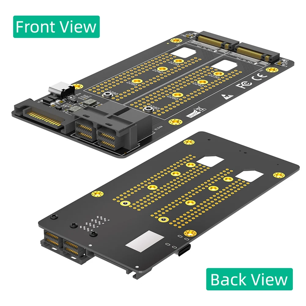 

Чувствительная новая версия Dual M.2 NVME SSD на двойной адаптер SFF-8643