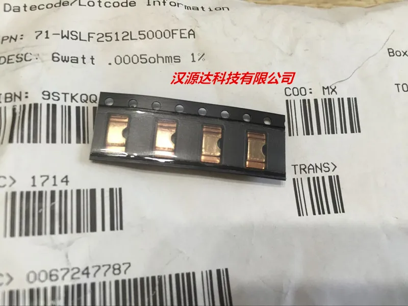 20pcs/lot WSLF2512L5000FEA 2512 R0005 0.5MR 1% 6W chips Electronic new