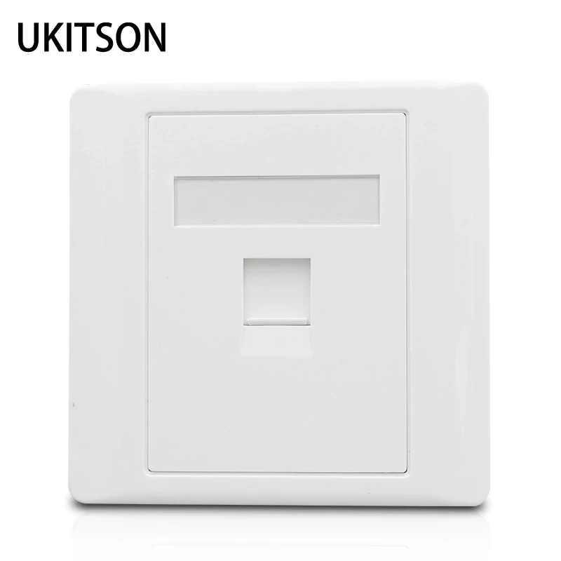 Jedno złącze ścienne Panel zasilający Pusta ramka Wkładka do 1-portowego Internetu CAT6 RJ45 LAN Telefon Keystone