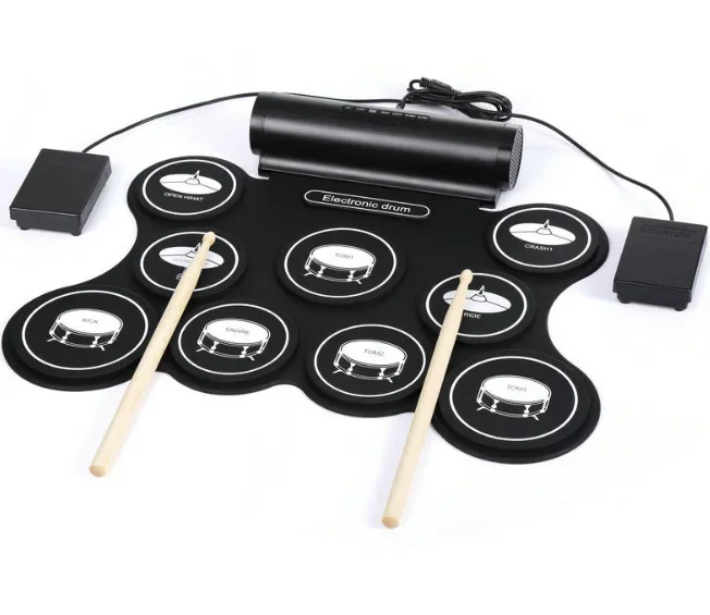 Supply Digital Drum Set With Stand Percussion Musical Instrument For Practice