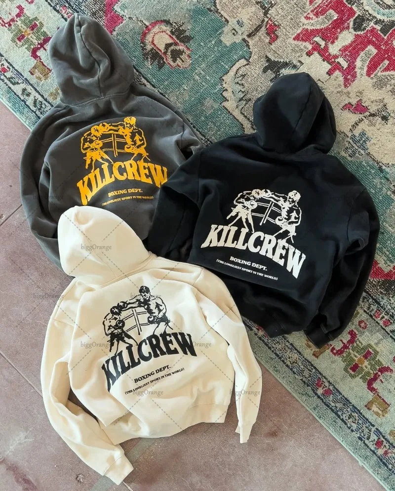 

American Street Hip-hop Retro Harajuku Y2K Casual Loose Hoodie Men Letter Design Punk Rock Fashion Cotton Oversized Top Women