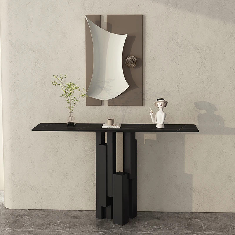 طاولات وحدة التحكم الفاخرة طاولة وحدة التحكم الإبداعية الحديثة الجمالية الحد الأدنى Muebles De Pasillo Estrechos أثاث غرفة المعيشة