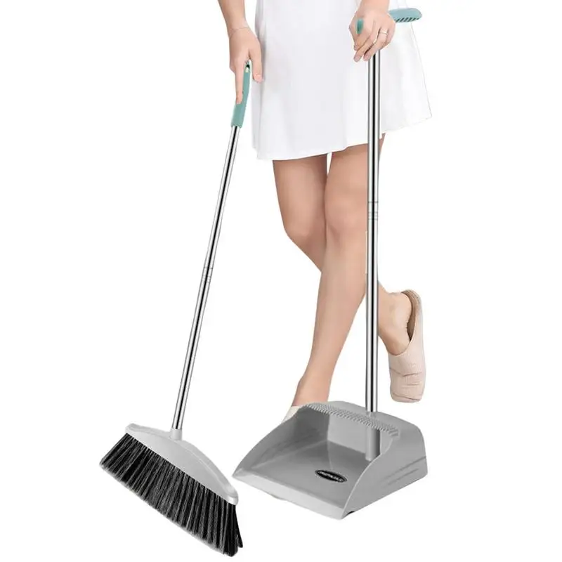 

Cleaning Brush Broom Dustpans Set Home For Floor Sweeper Garbage Cleaning Stand Up Broom Dustpan Set Household Cleaning Tools