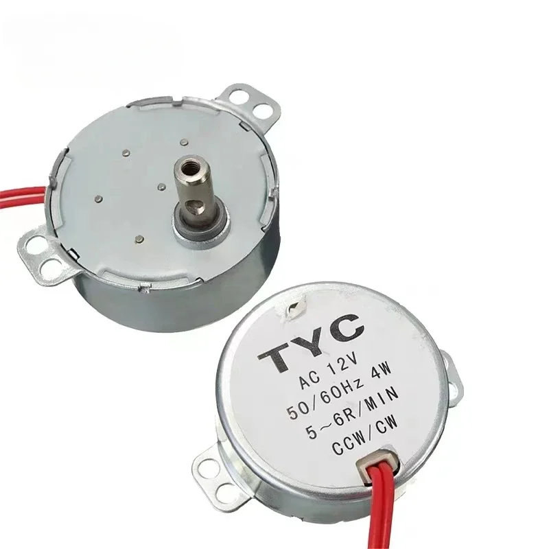 Motore sincrono stabile da 5-6 giri/min Pro TYC-50 AC 220V 12V 50/60Hz Coppia 4KGF.CM 4W CW/CCW Giradischi per microonde per ventilatore elettrico