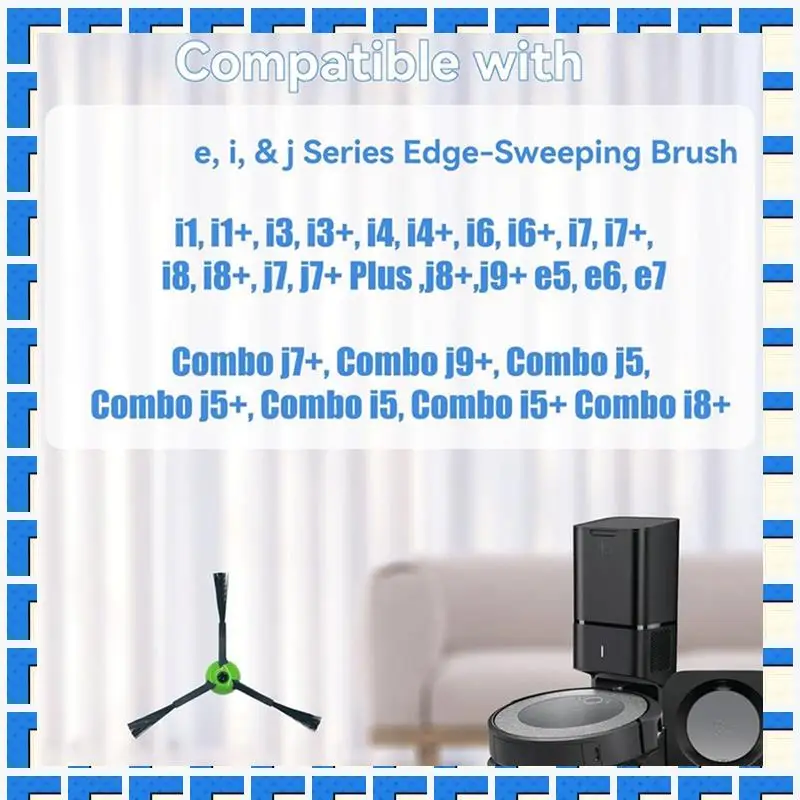 

ABNG Edge-Sweeping Brushes For Irobot Roomba I & J & E Series I7, I7+, I8, I8+ Combo J7+,J9+,J5+,I5+ Plus,E5, E6 Vacuum Parts