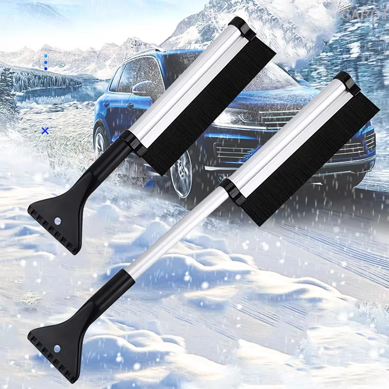 Car Snow Removal Brush Baby Kim 2 in 1 Retractable Car Snow Brush Ice Scraper Windshield Scraper Winter Snow Removal Shovel Tool