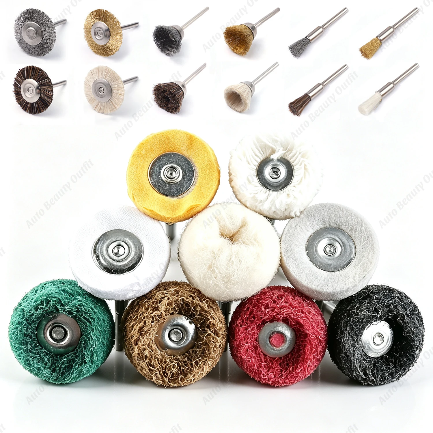 Rotary Tool Polishing Buffing Kit with 1/8