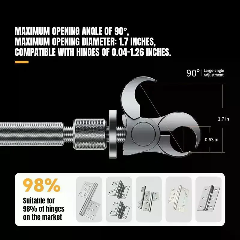 

Инструмент для регулировки дверных петель из нержавеющей стали, гаечный ключ для регулировки петель для внутренних и наружных дверей при провисании, заедании, неправильном выравнивании