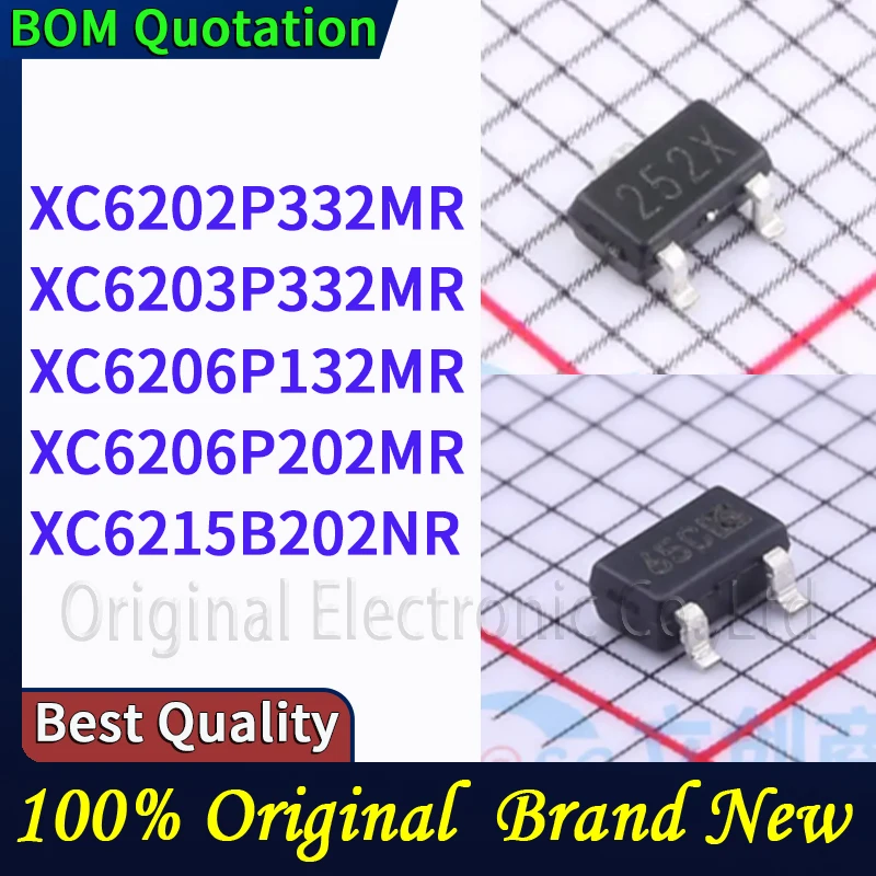 

5pcs/lot XC6202P332MR XC6203P332MR XC6206P132MR XC6206P202MR XC6215B202NR In stock Original High quality