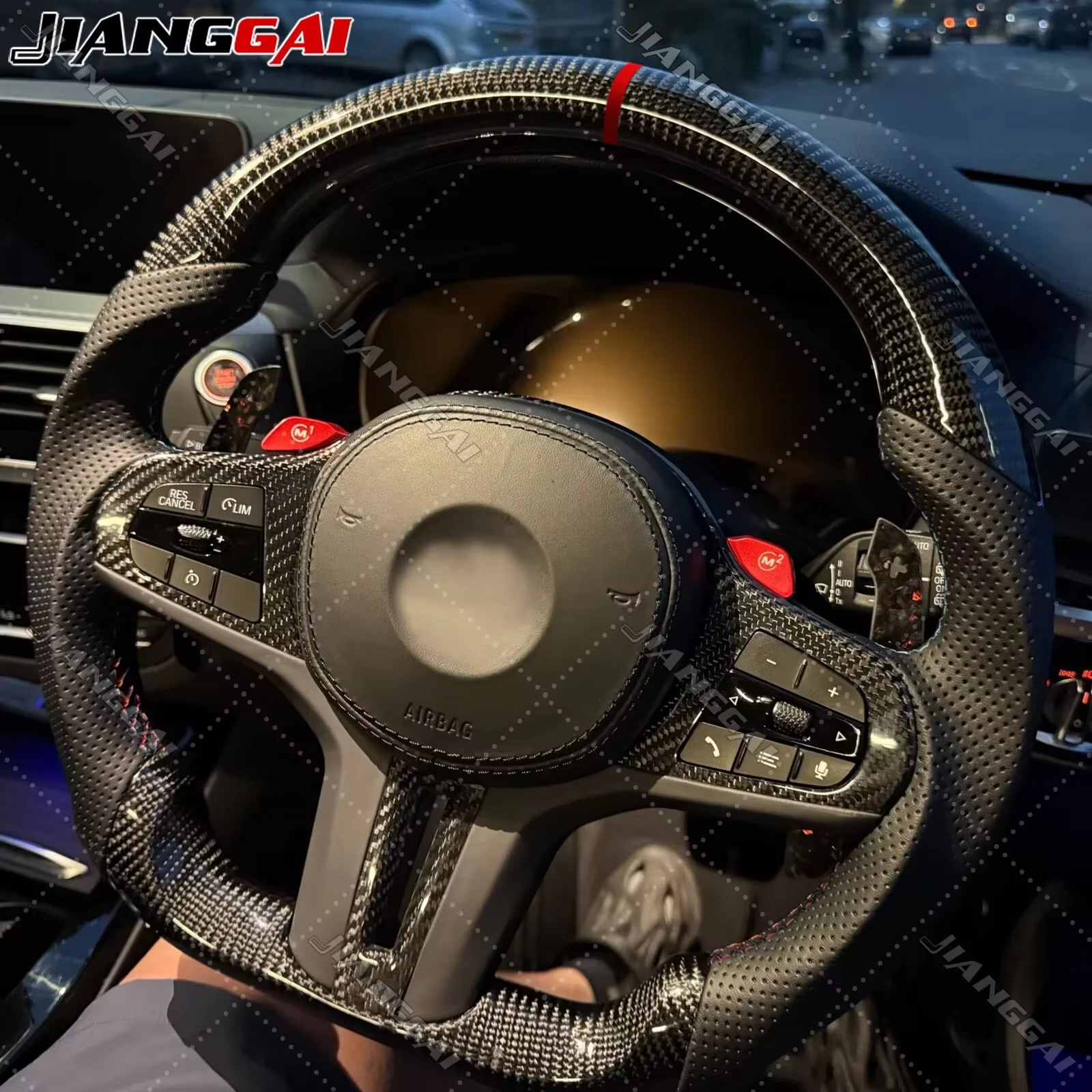 

Автомобильный спортивный руль из настоящего углеродного волокна, подходит для BMW G20 G22 G29 G80 M2 M3 M4 X1 X3 X5 G01 G05 G38 Аксессуары Черный