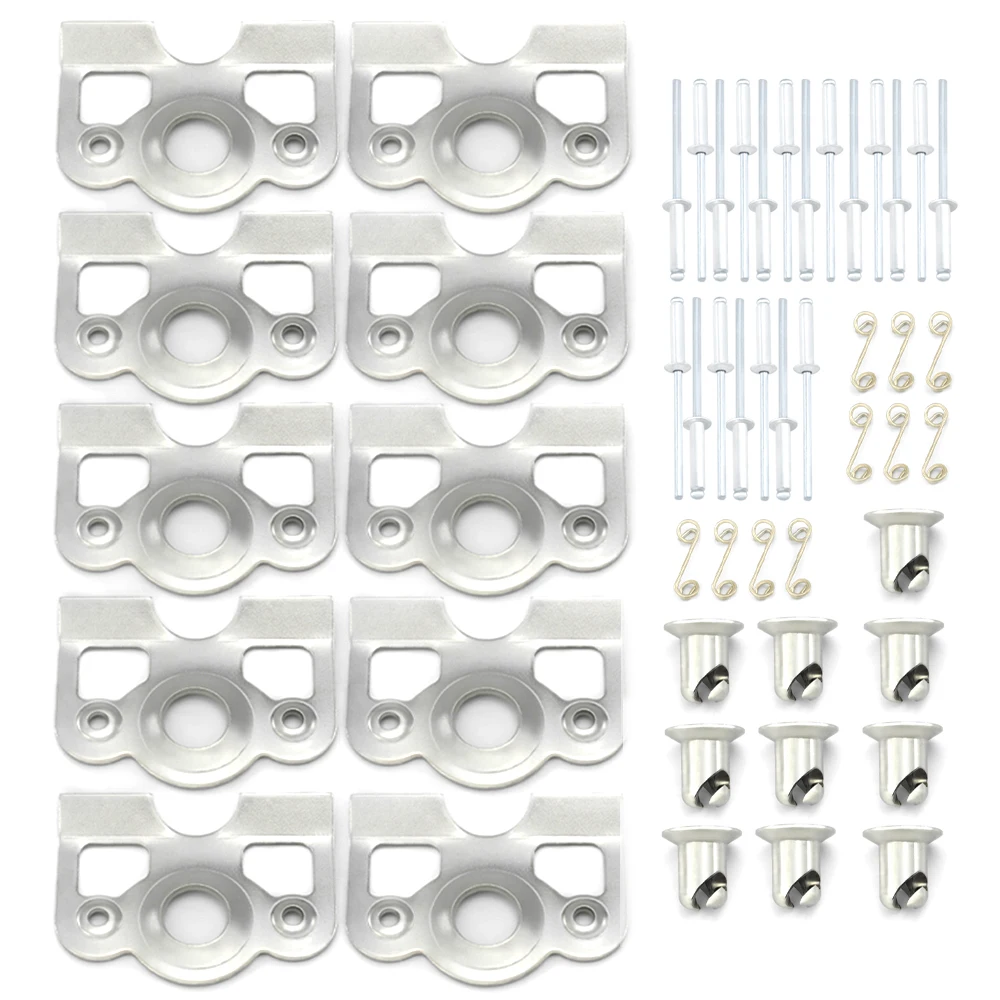 

1/4 Turn Quick Release Steel Slot Head with Springs and Tab Plates Steel fasteners set Universal Fit For UTV ATV boats caravans