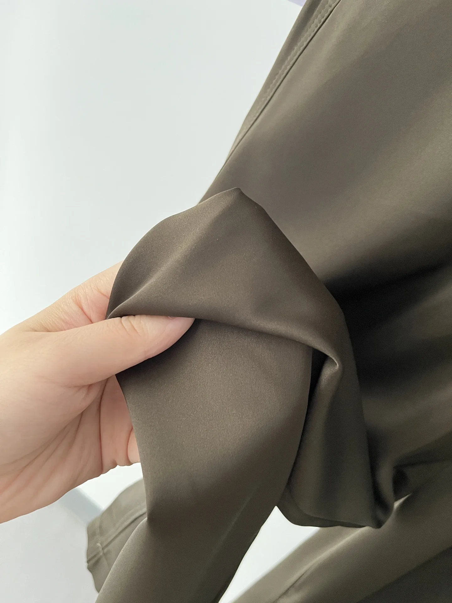 Mode d'été tempérament polyvalent élastique pendentif cuivre ammoniaque soie pantalons droits pantalons décontractés femmes 43b-0885