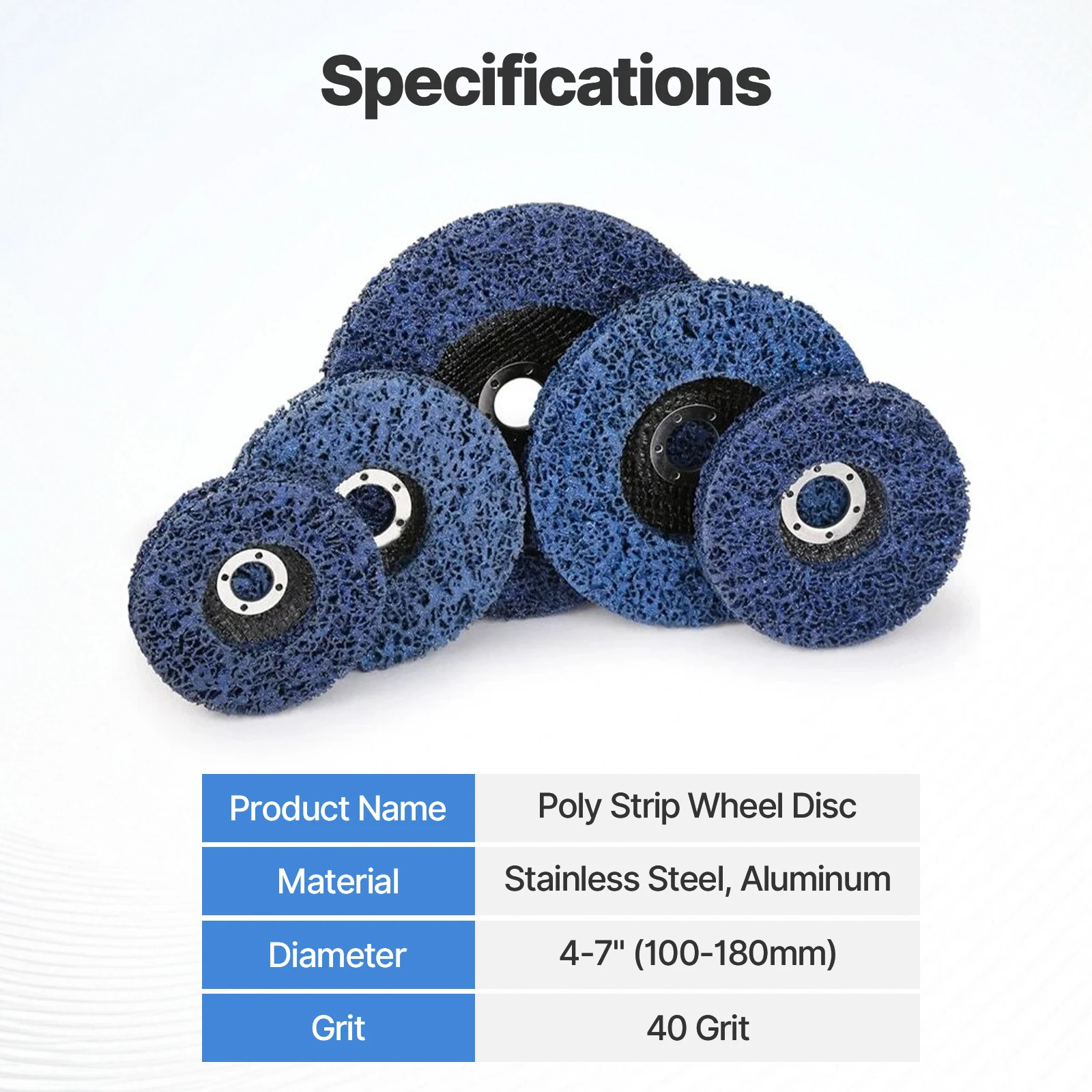 100-180mm Coral Disc Poly Strip Disc Diamond Grinding Wheel Flap Disc for Angle Grinder Paint Rust Removal Cleaning Abrasive