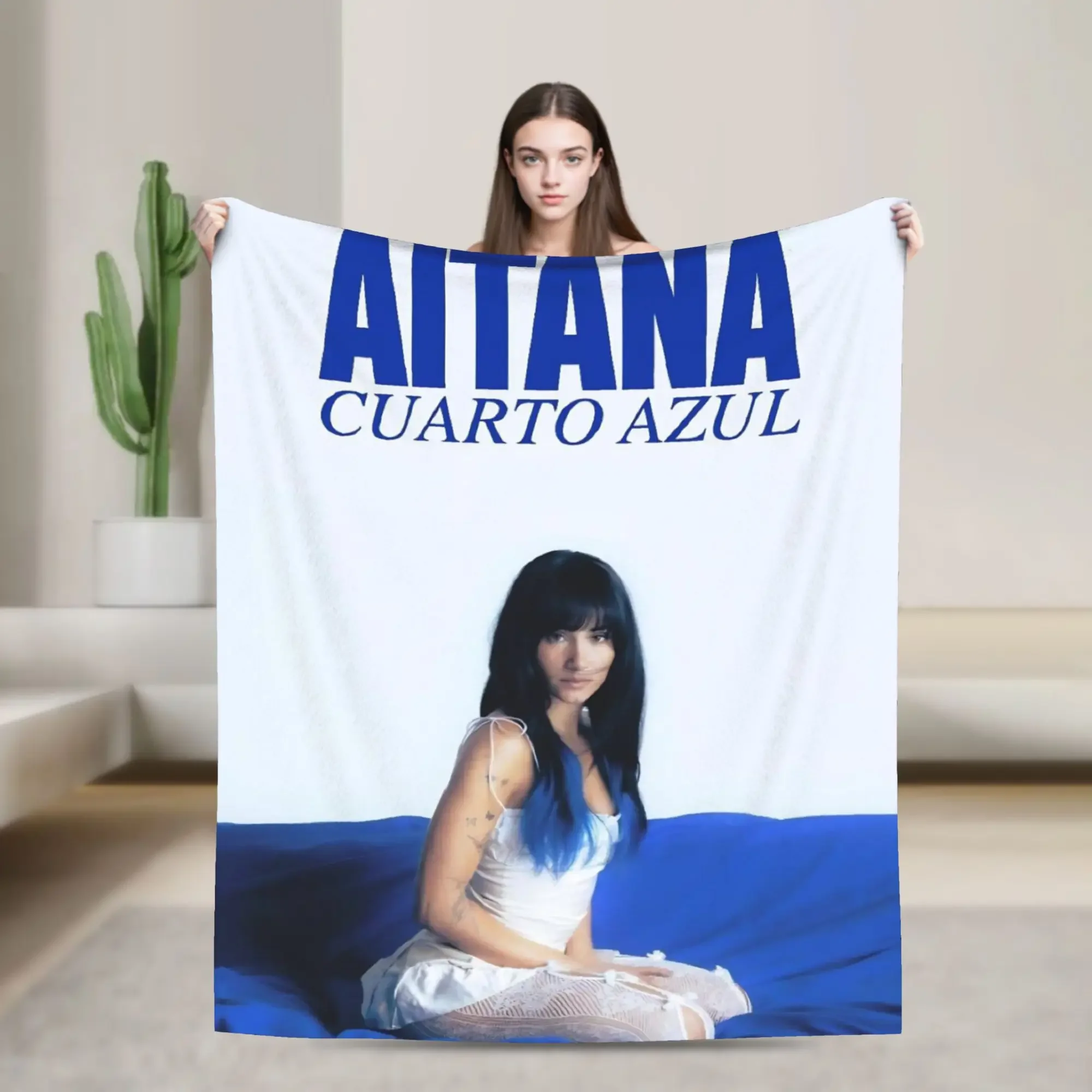 

Плед Singer Aitana Cuarto Azul, универсальный размер, супермягкий, теплый, для дивана, кровати