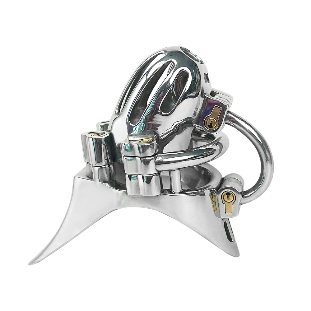 JJ men's penis ring lock, metal penis ring, lock desired birdcage
