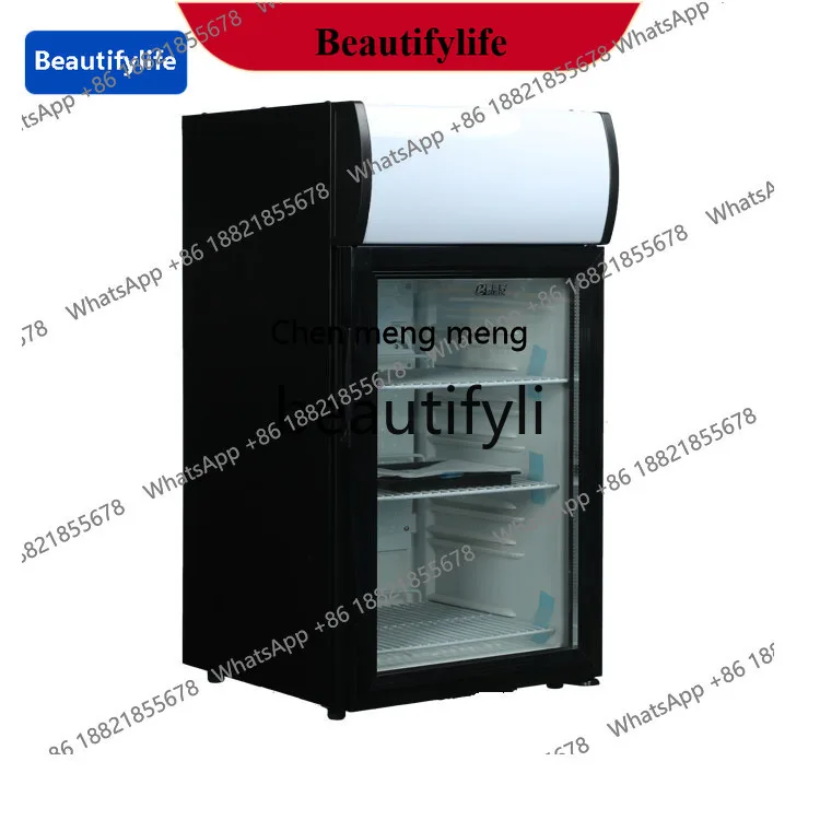 a56 Glass Door with Lock Fresh-Keeping Food Sample Cabinet Refrigerated Air-Cooled Frost-Free Refrigerator