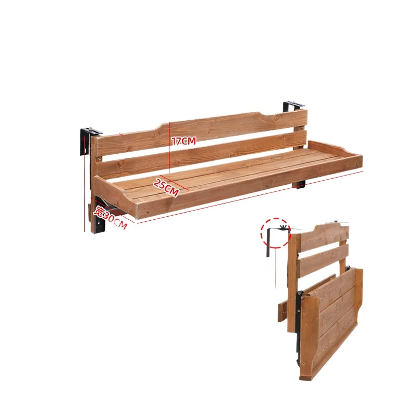 Adjustable Balcony Hanging Table Space-Saving Foldable Desk Durable Rail-Mounted Table for Outdoor Spaces Practical Outdoor