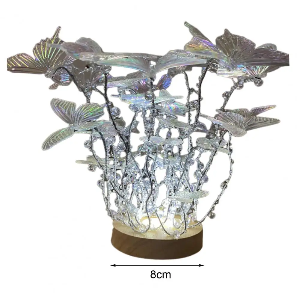 Diy borboleta conjunto de luz noturna artesanal led light-up borboleta candeeiro de mesa para decoração do quarto feminino e meninas presente de aniversário