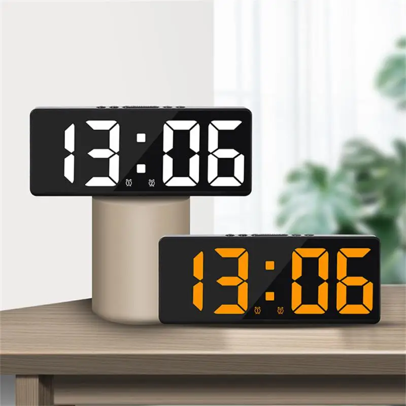 Electronics Bedroom Digital Alarm Clock LED Display Time Night Mode Table Desk Clock Watches Decor Часы Настольные