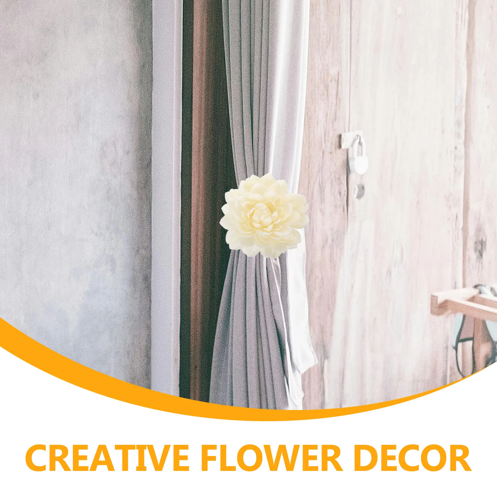 

2Pcs Curtain Flower Buckles Clips Tiebacks Tapestries Decor Add Life Quality Curtain Flower Buckle