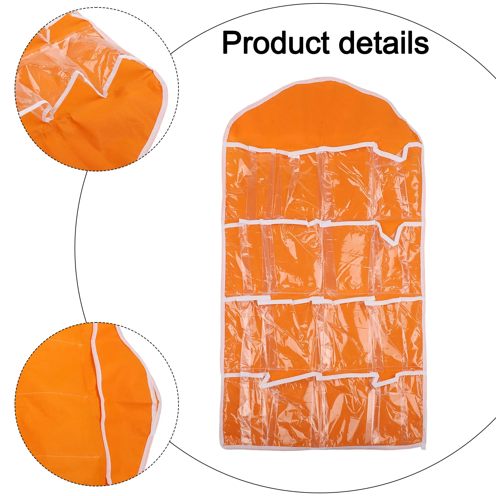 75*41CM Hanger Storage Hanging Bag Organizer Pouch 16 Pocket Accessories Clear Container Holder Shoe Rack Tidy Hot