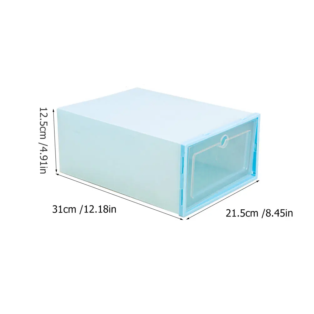 

6pcs Clamshell-Type Shoe Box Storage Rack Plastic Shoes Organizer Large Capacity Transparent Dust-Proof