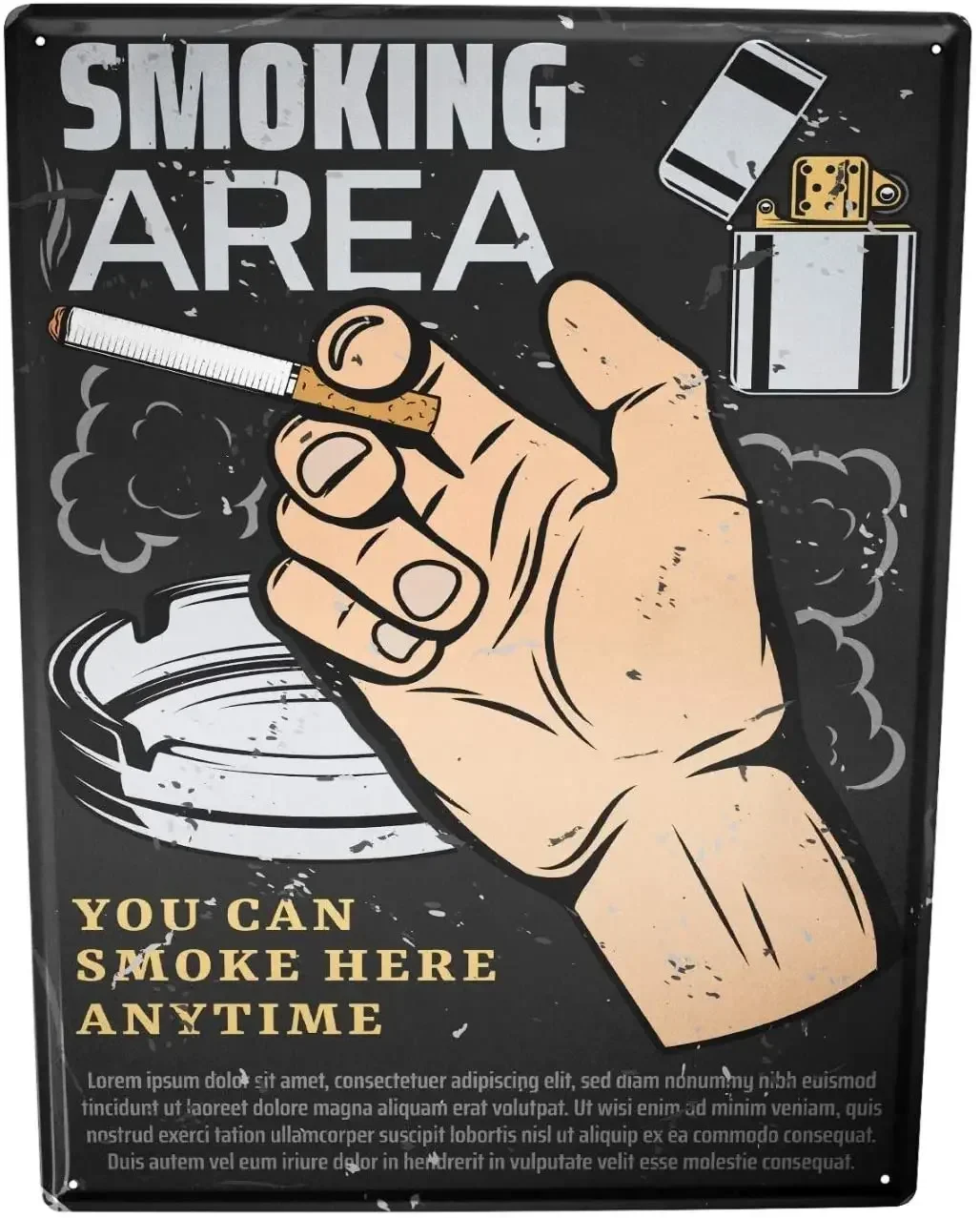 

SINCE 2004 Metal Sign Tobacco Smoking Area Smoking Area tin poster home decoration accessories