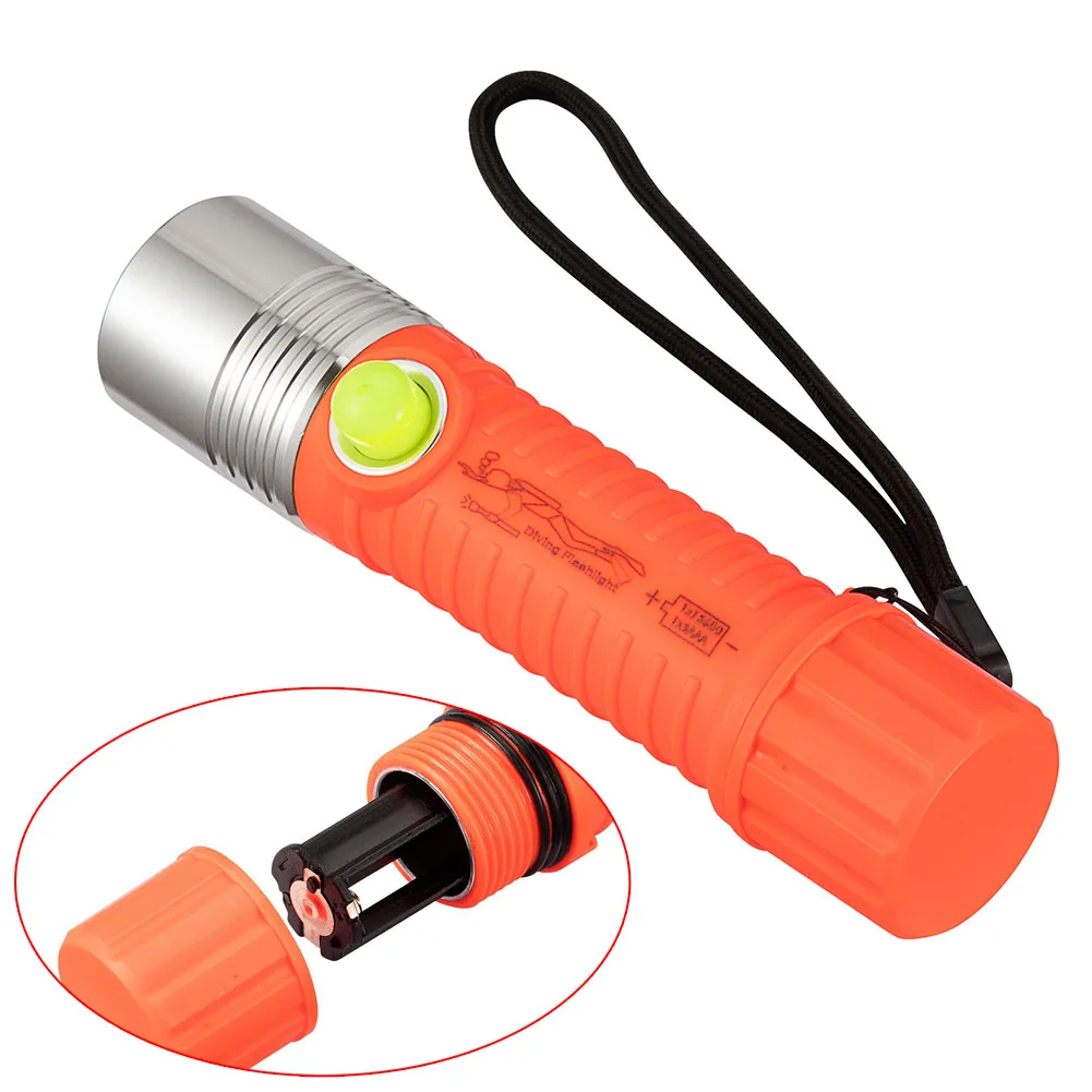 Outdoor Sports Flashlight 148x34.5mm Anti-abrasive Equipment Free-scratch Shock-proof Waterproof 1 Pcs Snorkeling