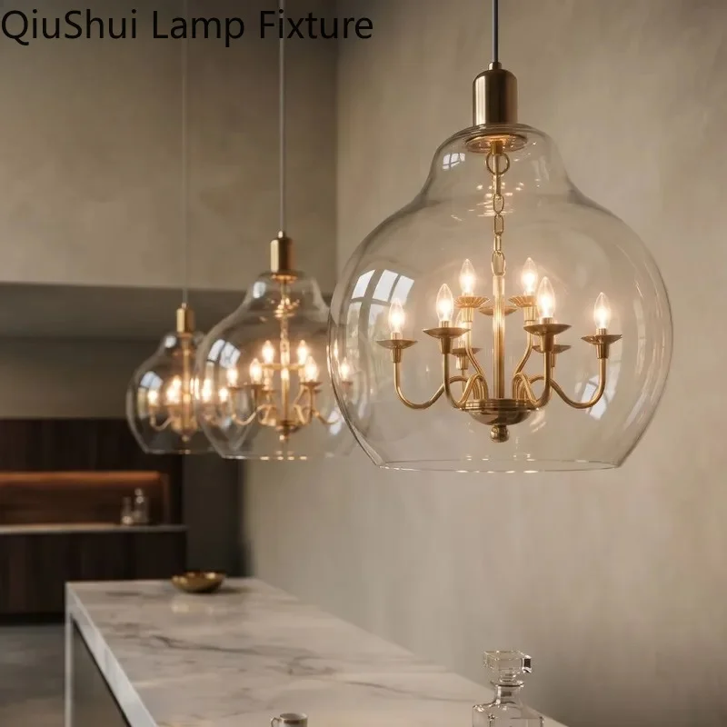 Black Electroplated Giant Chandelier With Transparent Hand Blown Glass King Edison Ghost Pendant For Dreamy Living Room