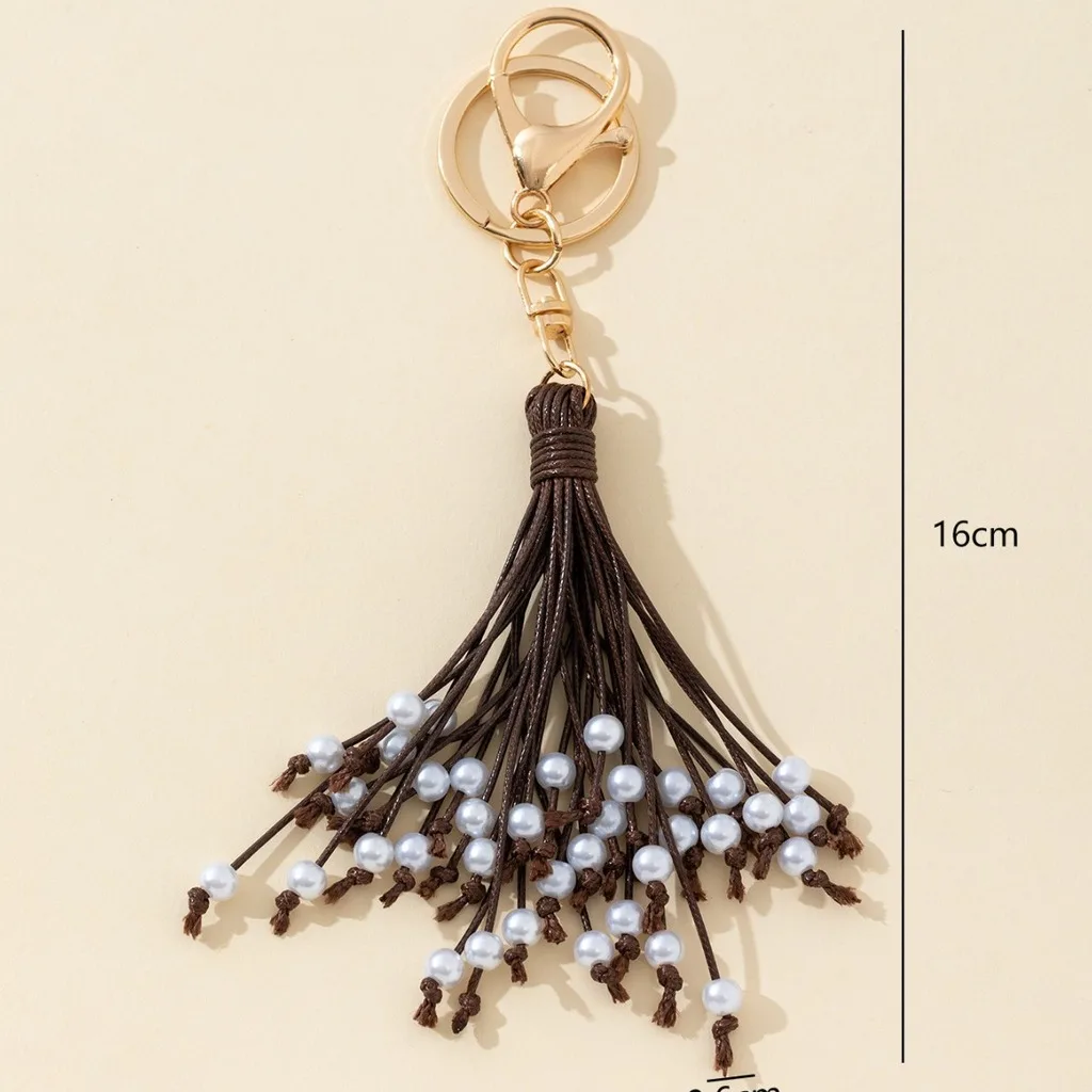 Bag Pendant Braided Alloy Clasp Key Chain Key Chain Pendant Elegant Tassel Key Chain For Casual Outfits Daily Life Daily Keys