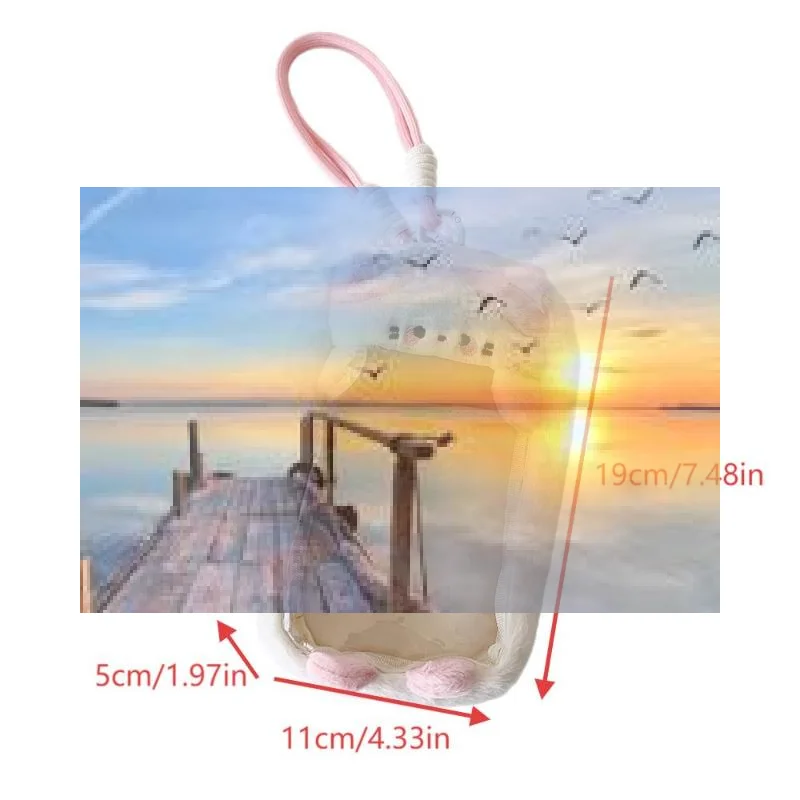 

*Doll Display Bag With Keyring Cartoon Plush Doll Dustproof Storage Bag Mini Mystery Box Dolls Organizer Pouches For 15cm Doll