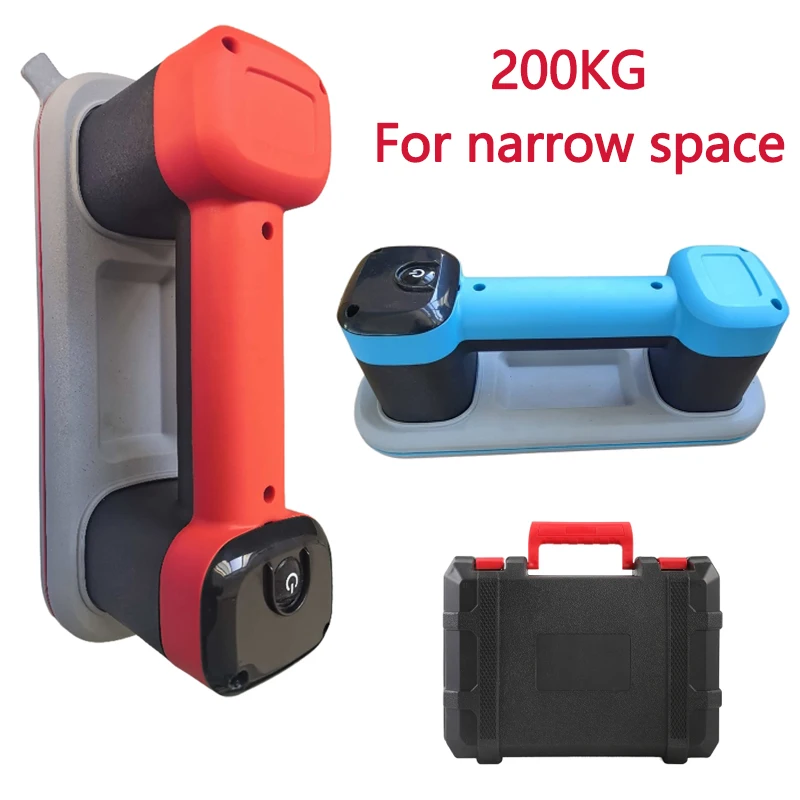 200KG Electric Vacuum Suction Cup Narrow Space 9cm Width Glass Tile Lifter Vacuum Suckers Lifting Electric Tool Smart Display