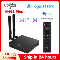 Ugoos AM6B Plus WIFI6 Amlogic S922X-J 2.2GHZ Android 9 TV BOX LPDDR4 4GB RAM 32GB ROM 4K Media Player 2.4/5G 1000M Set Top Box