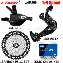 LTWOO A5 1X9S MTB Bicycle Derailleur Groupset Compatible SHIMANO 9V SUNSHINE 36T 42T 46T 50T Cassette Flywheel 9 Speed VG Chains