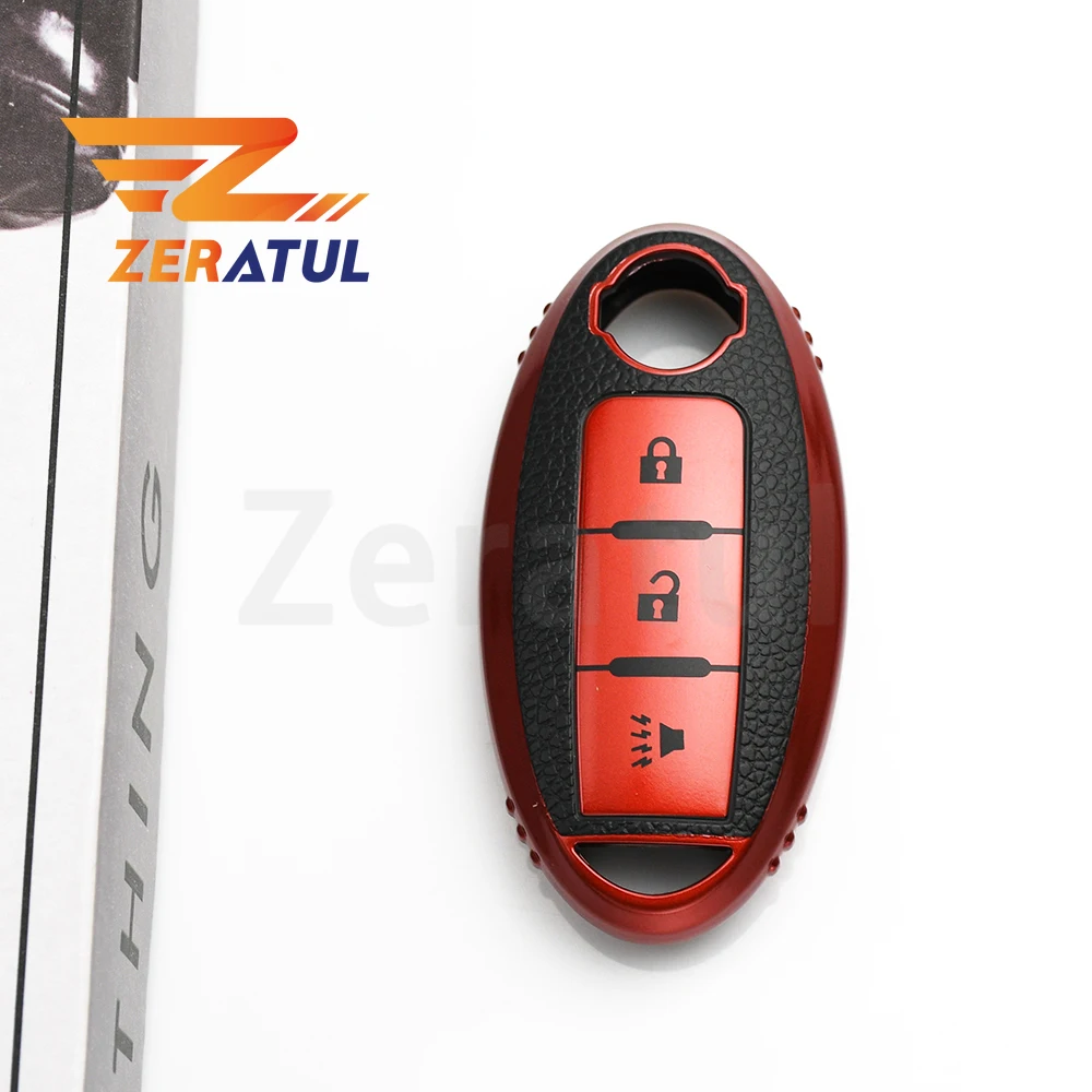3 Buttons Leather TPU Car Key Cover Case Shell Fob for Nissan X-Trail T32 T31 Kicks Tiida Qashqai Juke J10 J11 Pathfinder Note