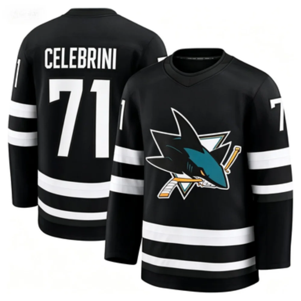 Professional Ice Hockey Jersey No.71 Long-sleeve Game Training Uniform Breathable Comfortable Sports Shirt Unisex view 2