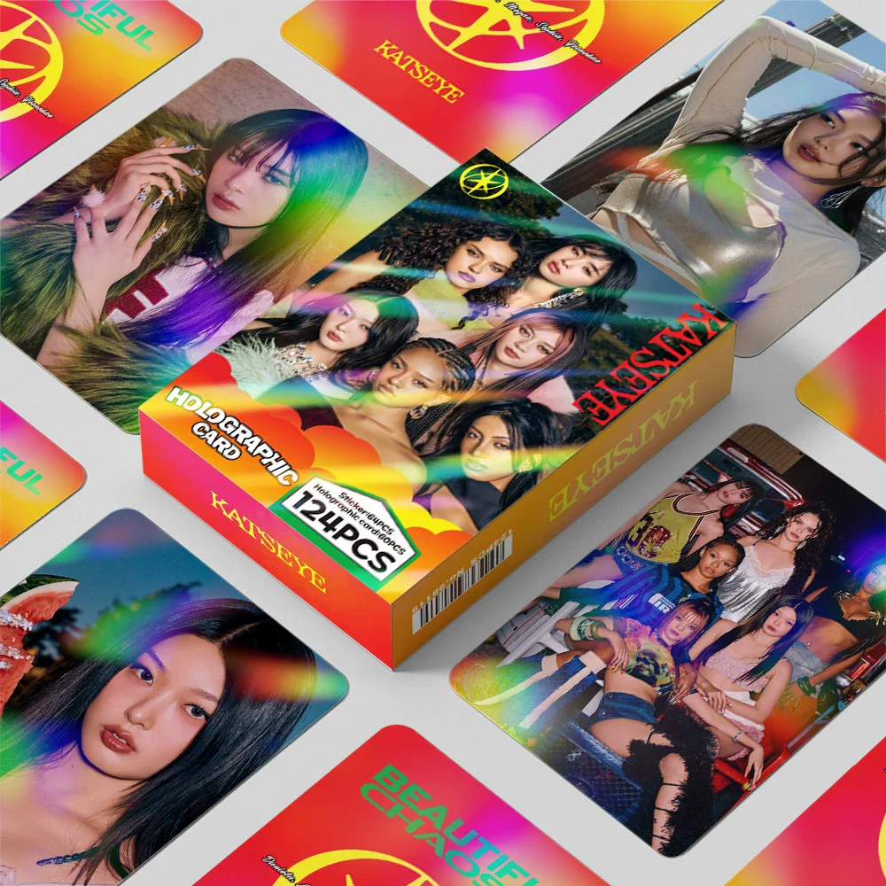 

124PCS Korean Girl Group Katseye Album Photo Cards Set - Daniela Lara Manon Collectible LOMO Cards with Stickers