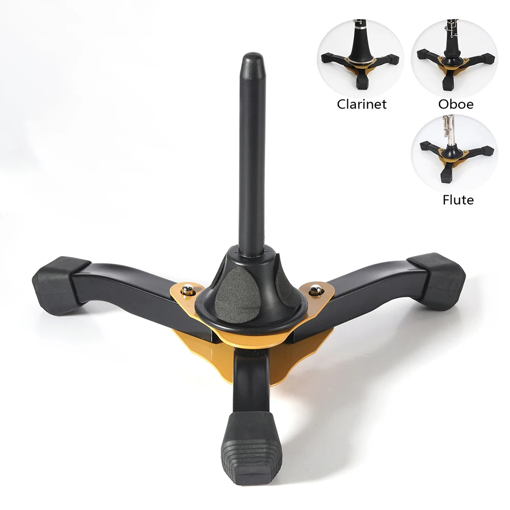 Woodwind Instrument Tripod Stand, Portable Foldable Rest Holder for Clarinet, Flute & Oboe