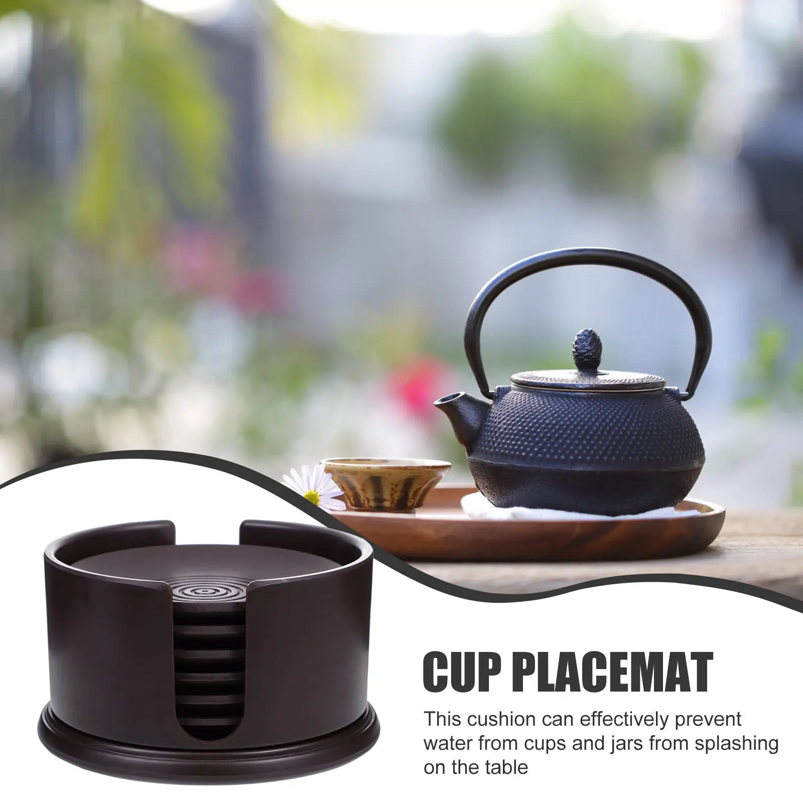 

1Set Heat Insulation Cup Mat Bakelite Coaster for Teacup Mug Non-Skid Table Protector Home Office Hotel Decorative Pad