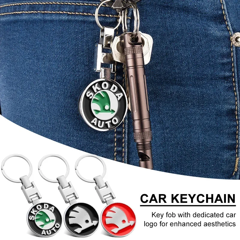 New BMW Logo Emblem Luxury Car Keychain With Key Ring for Skoda MK2 MK3 2 A5 A7 Octavia KAMIQ KODIAQ SUPERB RAPIDFABIA Car YETI