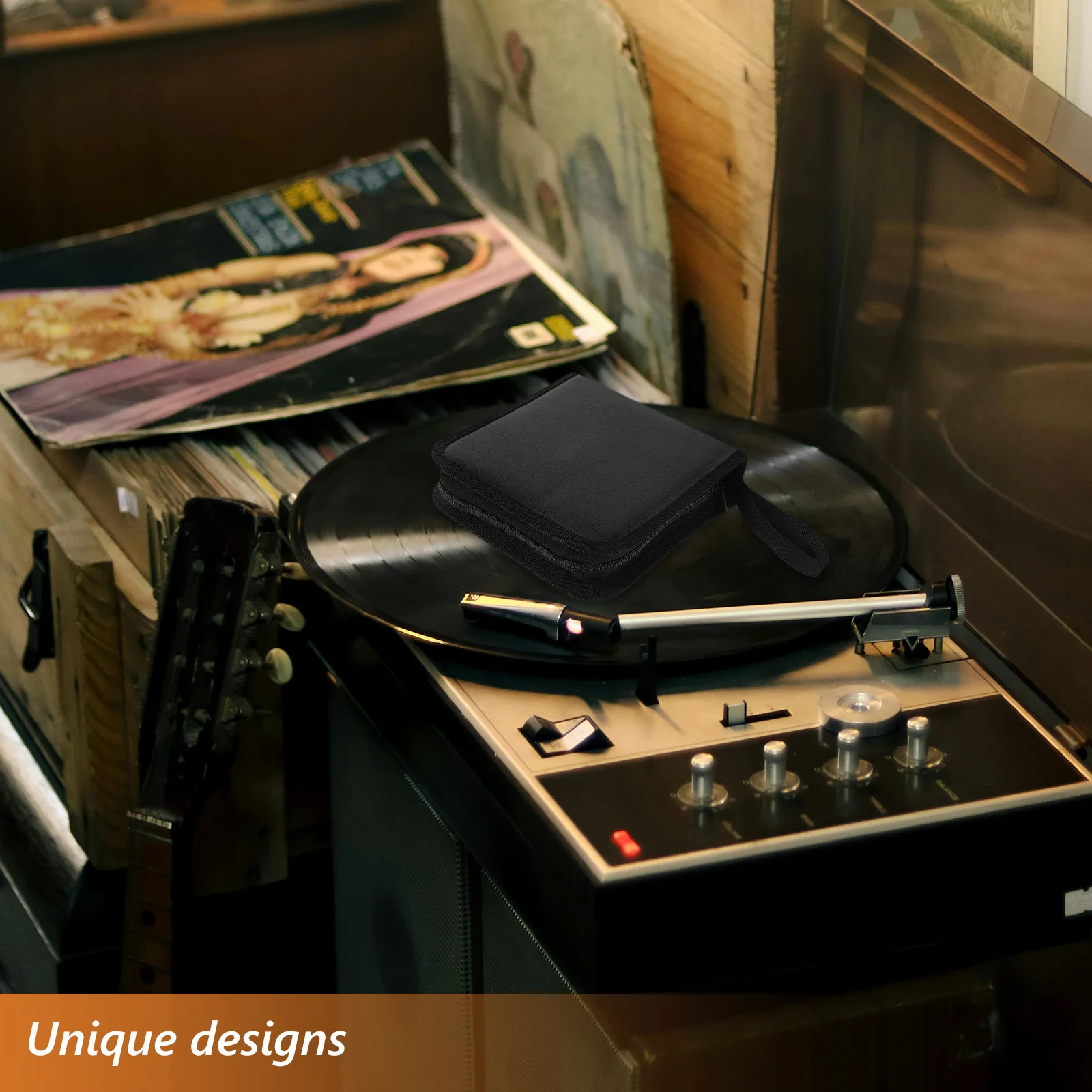 

40 Capacity PU Cd Dvd Pouch Organizer Large Storage Bag Debris-Proof Scratch-Resistant Car Travel Holder