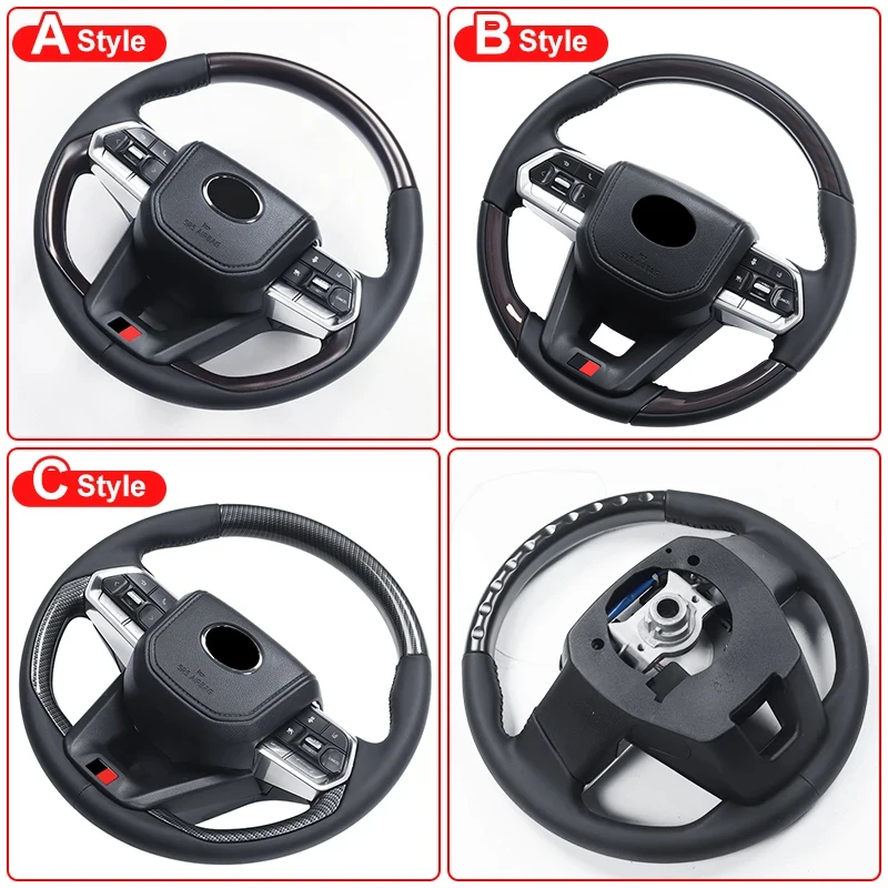 For Toyota Land Cruiser 200 2008-2021 Upgrade Lc300 Steering Wheel Assembly LC200 Interior Modification Accessories Replacement