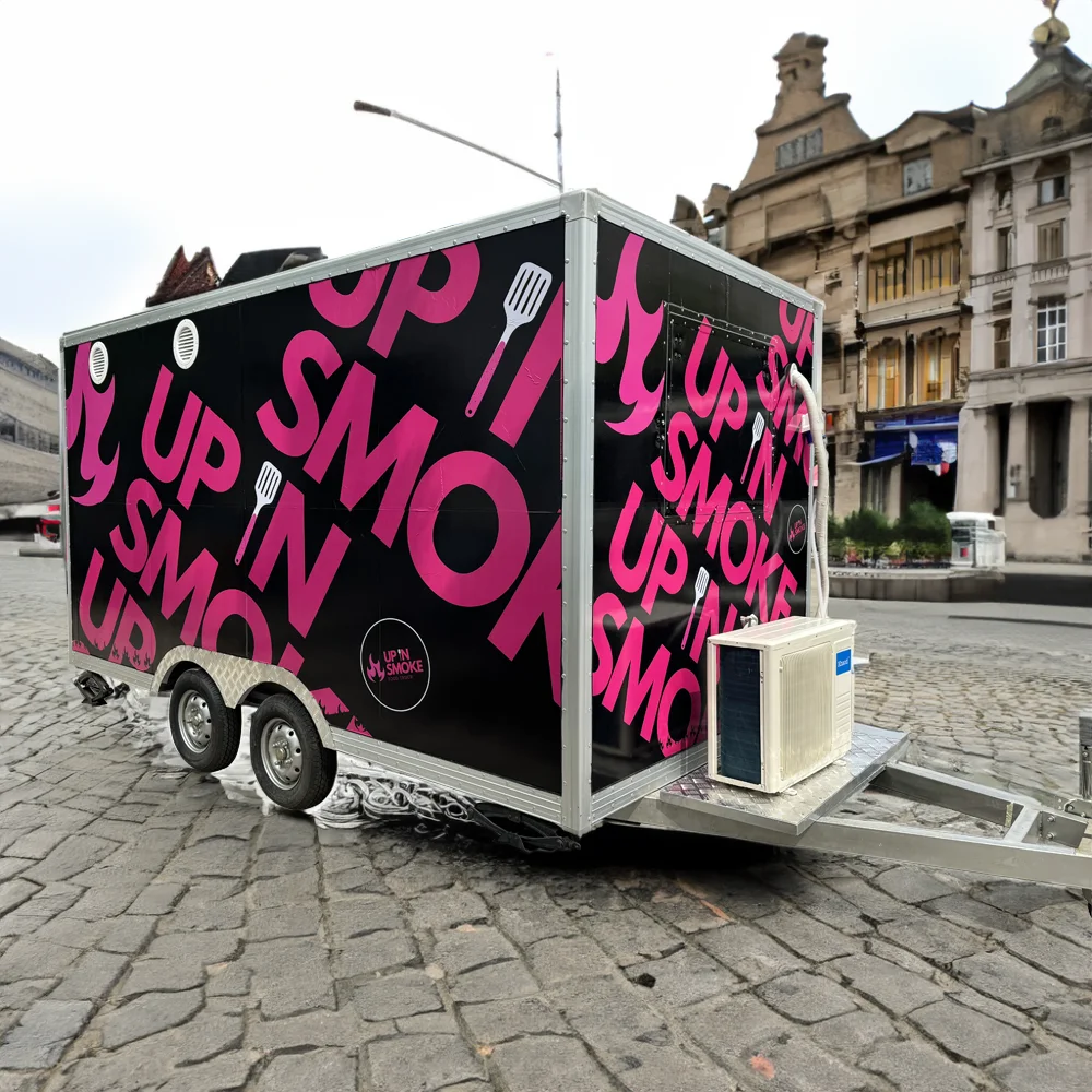 Tamanho personalizado Cozinha Van, Reboque De Fast Food, Caminhão De Tacos Móveis, Carrinhos De Café, Restaurante Food Truck, Cozinha