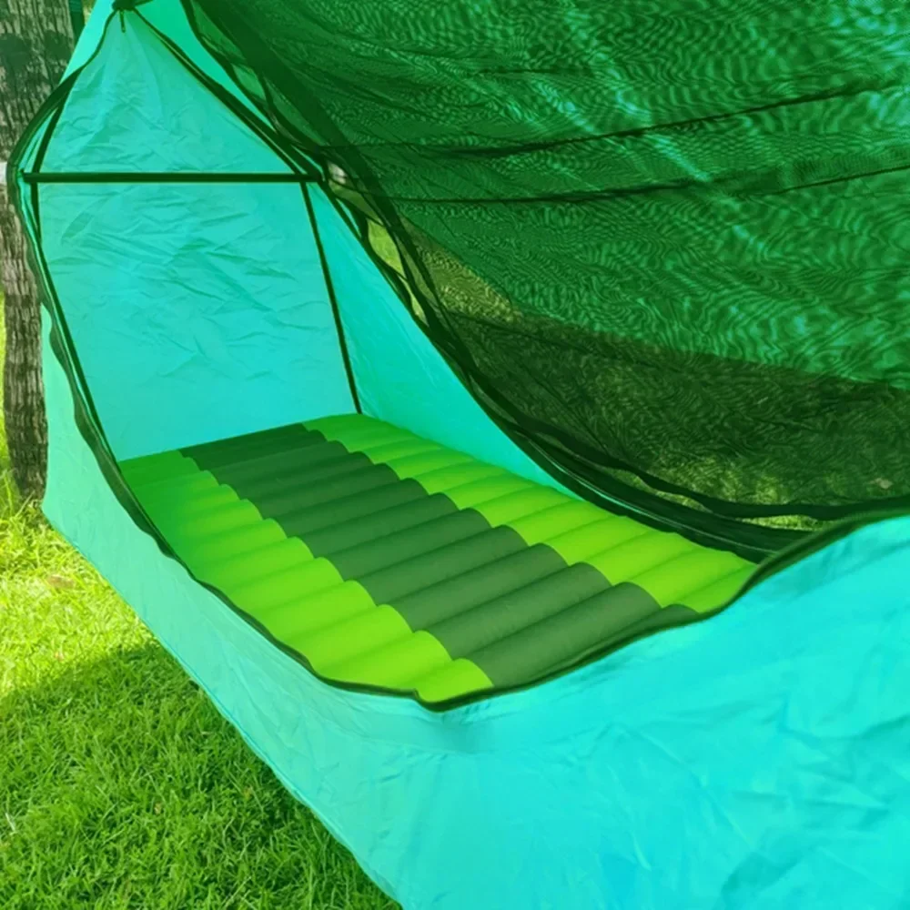 Custom Outdoor Hammock Camping Portable Mosquito Net Tree Hammock Comfortable Garden Swinging Lay Flat Hammock Tent With Rainfly