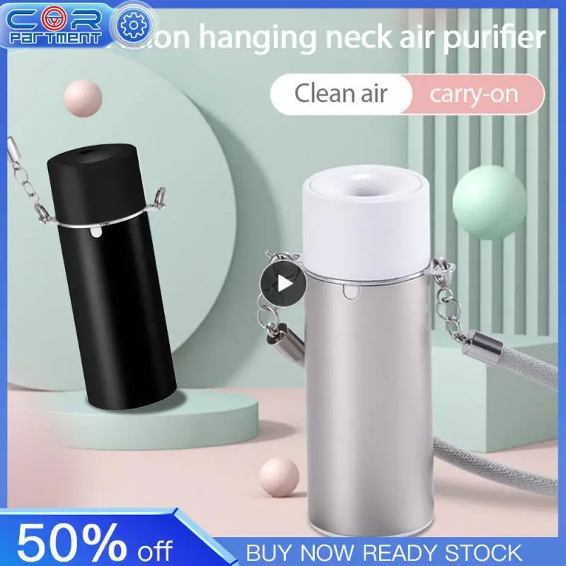 Necklaceanion Air Purification 3.7v Fast Charging Durable Portable Wearable Design Car Accessories Toilet Deodorant 15ma Abs