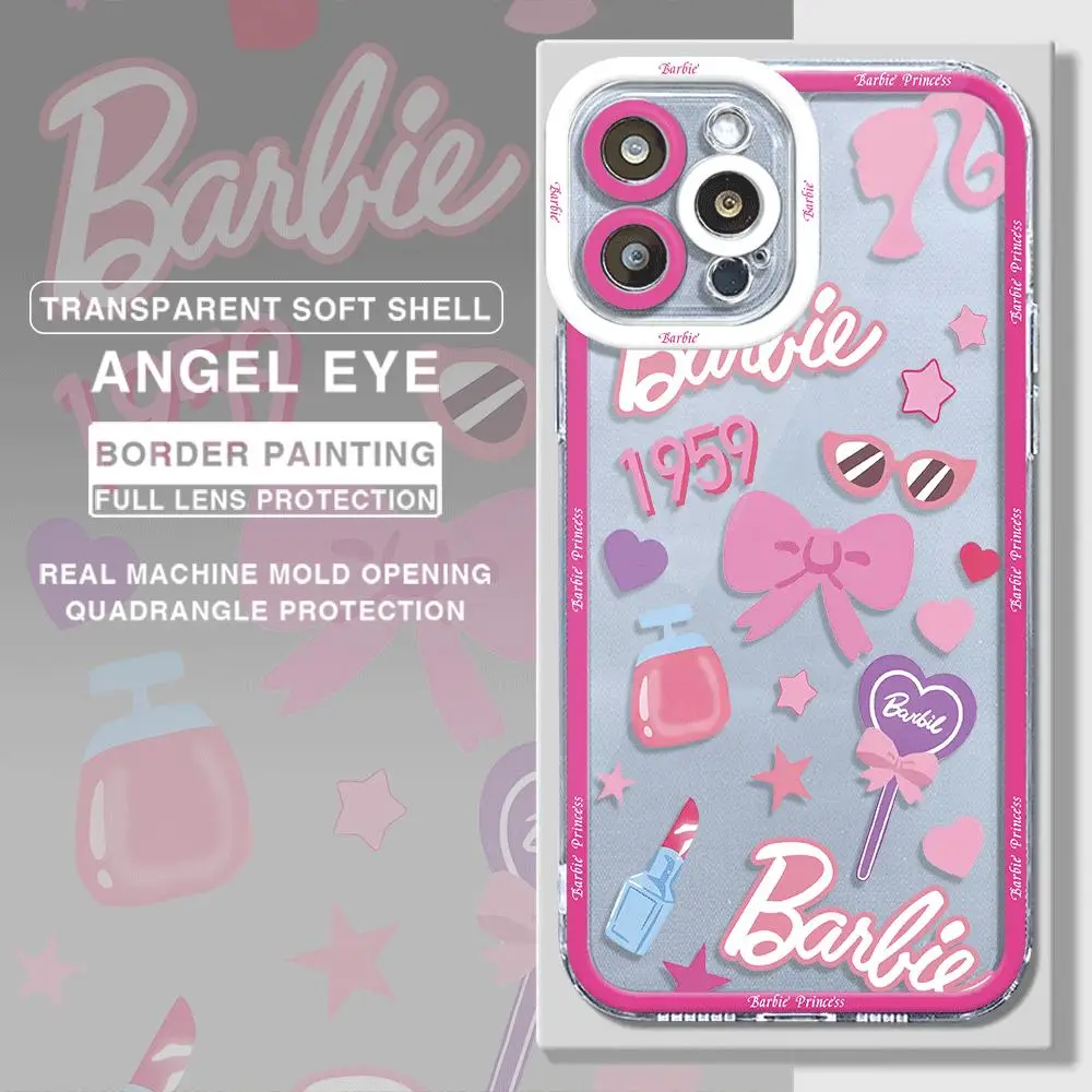 Custodia per telefono principessa Fashion Barbies per iPhone 15 Pro SE 13 11 Pro 12 Mini 8 Plus 7 6S 14 Pro Max XR XS X 11 Cover