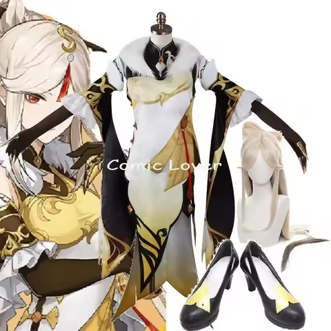 Genshin Impact Cosplay Costume Ningguang Anime Game Halloween Party Dress For Women Girl Full Set
